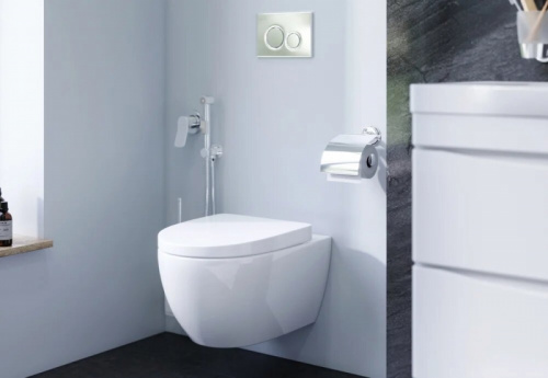 Комплект акриловой ванны AM.PM Like 170x70 UK80OB с каркасом с унитазом с инсталляцией с душевой системой и шторкой на ванну с мебелью и аксессуарами фото 5