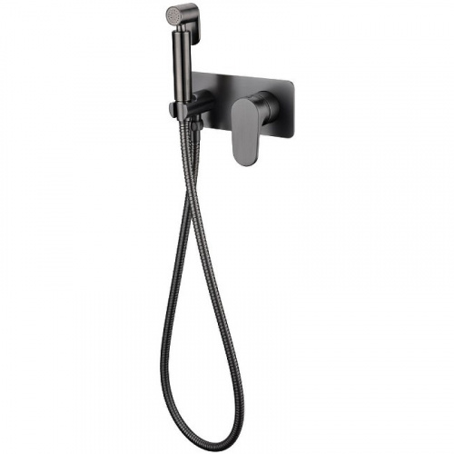 Гигиенический душ со смесителем Boheme Spectre 457-GM Серый матовый