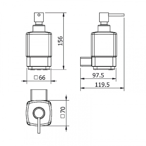 Дозатор для жидкого мыла Langberger Black Edition 11321A-BP Черный матовый фото 2