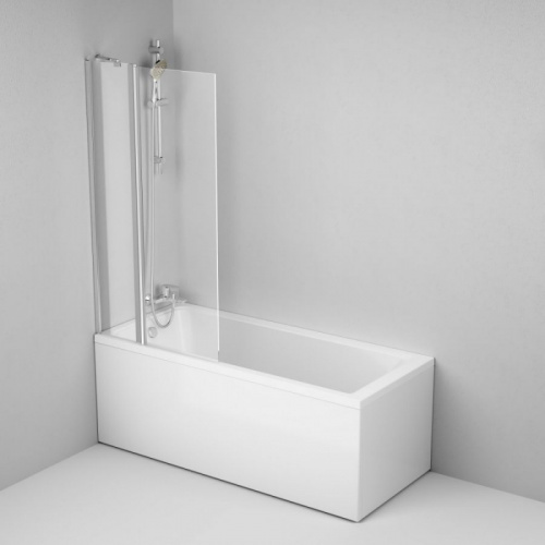 Комплект акриловой ванны со шторкой и душевой системой AM.PM Gem 150x70 W90ASET-150D3W5 без гидромассажа фото 2