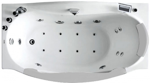Акриловая ванна Gemy G9072 K 171х92 L с гидромассажем фото 2