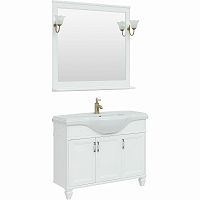 Комплект мебели для ванной Aquanet Валенса New Классик 105 273551 подвесной Белый матовый