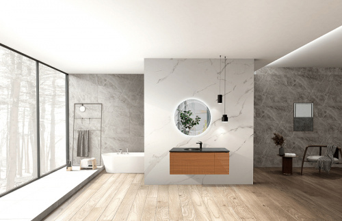 Комплект мебели для ванной Black&White Universe U918.900 подвесной Дуб фото 4