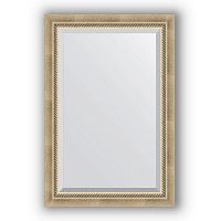 Зеркало Evoform Exclusive 93х63 Состаренное серебро с плетением