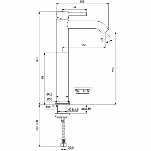 Смеситель для раковины Ideal Standard Ceraline BC269AA Хром фото 4