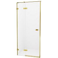 Душевая дверь New Trendy Avexa Gold 140 L EXK-1726 профиль Брашированное золото стекло прозрачное