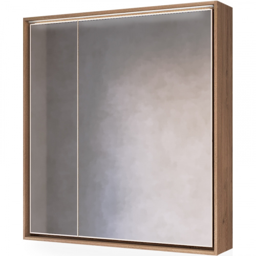 Зеркальный шкаф Raval Frame 75 с подсветкой Белый фото 3