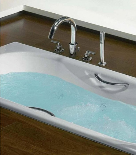 Чугунная ванна Roca Malibu 170x70 2333G0000 с отверстиями для ручек с антискользящим покрытием фото 9