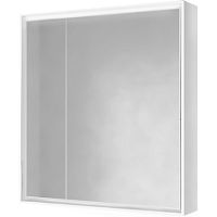 Зеркальный шкаф Raval Frame 75 с подсветкой Белый