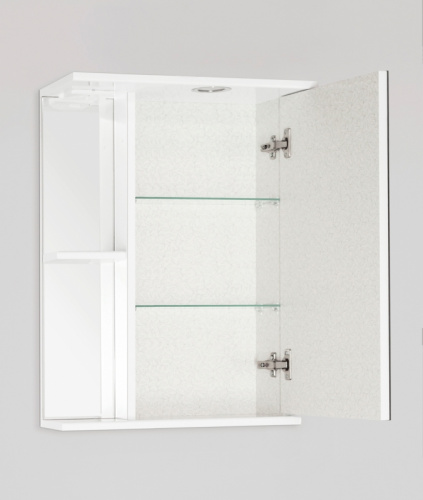 Зеркальный шкаф Style Line Эко стандарт Николь 50 С с подсветкой Белый глянец фото 8