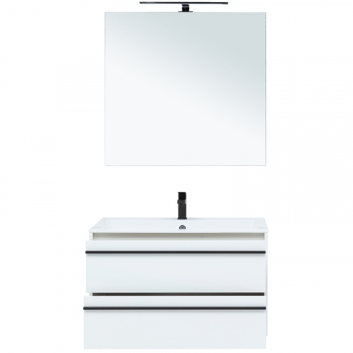 Комплект мебели для ванной Aquanet Lino 90 271957 подвесной Белый матовый фото 5