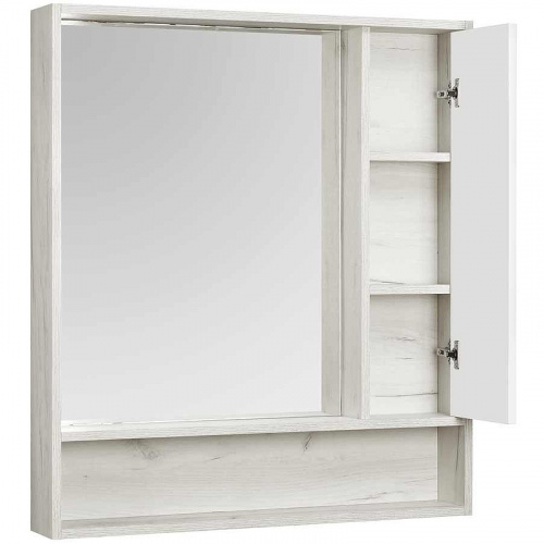 Зеркало со шкафом Акватон Флай 100 1A237802FAX10 Белый Дуб крафт фото 2