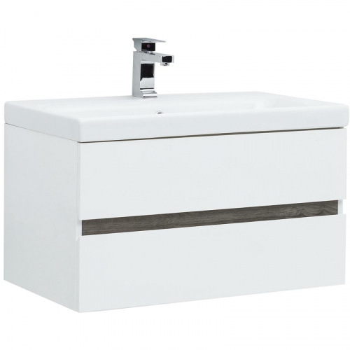 Комплект мебели для ванной Aquanet Беркли 80 258969 подвесной Белый Дуб рошелье фото 8