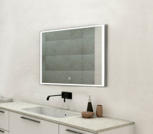 Зеркало Art&Max Arezzo AM-Are-1200-800-DS-FC с подсветкой с сенсорным выключателем Хром фото 6