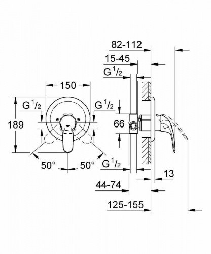 Смеситель для душа Grohe Euroeco New 32742000 Хром фото 3