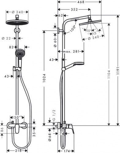 Душевая система Hansgrohe Crometta S 27269000 Хром фото 8