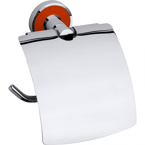 Держатель туалетной бумаги Bemeta Trend-i 104112018g с крышкой Хром Оранжевый