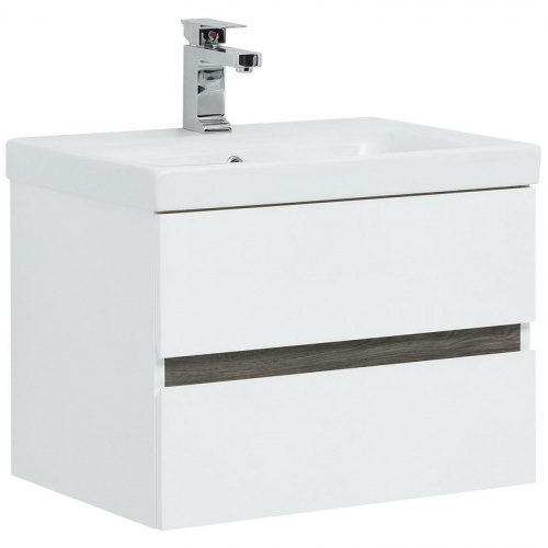 Комплект мебели для ванной Aquanet Беркли 60 258906 подвесной Белый Дуб рошелье фото 5