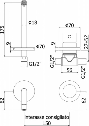 Смеситель для раковины Paffoni Light LIG006BO70 Белый матовый фото 3