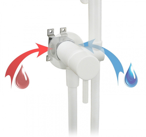 Гигиенический душ со смесителем Giulini Futuro RU-GIU.FSH25 шланг из ПВХ Белый матовый фото 3