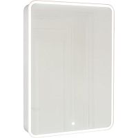 Зеркальный шкаф Jorno Pastel 60 Pas.03.60/W с подсветкой Белый жемчуг