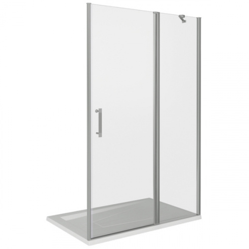 Душевая дверь в нишу Good Door Mokka WTW-110-C-WE 110 профиль Алюминий белый стекло прозрачное фото 2