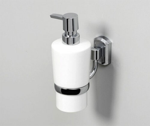 Дозатор для жидкого мыла WasserKRAFT K-28199 Хром Белый фото 2