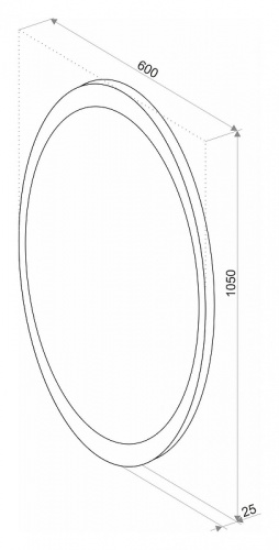 Зеркало Art&Max Ovale AM-Ova-600-1050-DS-F-H с подсветкой с сенсорным выключателем фото 6