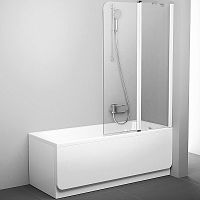 Шторка на ванну Ravak Chrome CVS2-100 R 7QRA0100Z1 профиль Белый стекло Transparent