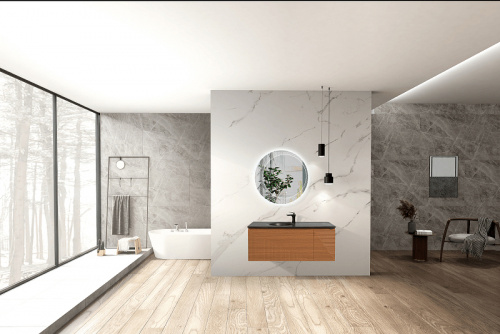 Комплект мебели для ванной Black&White Universe U918.1200 подвесной Дуб фото 6