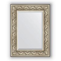 Зеркало Evoform Exclusive 80х60 Барокко серебро