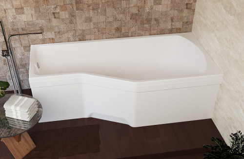 Фронтальная панель для ванны Marka One Convey 170 R 02кон1775п Белая фото 2