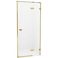 Душевая дверь New Trendy Avexa Gold 130 R EXK-1725 профиль Брашированное золото стекло прозрачное