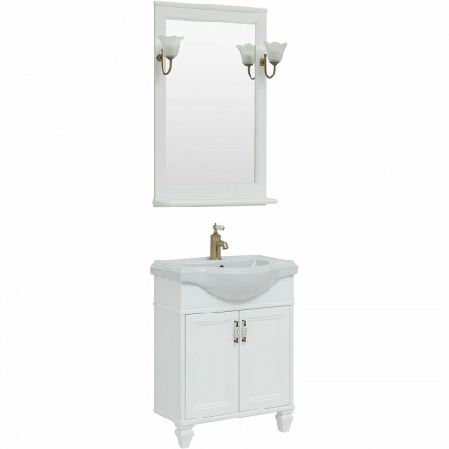 Комплект мебели для ванной Aquanet Валенса New Классик 65 273544 подвесной Белый матовый