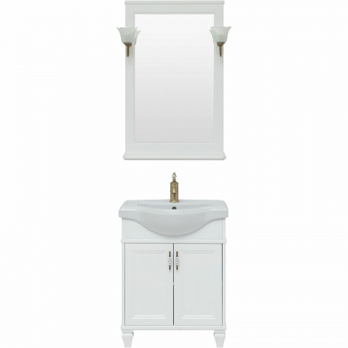 Комплект мебели для ванной Aquanet Валенса New Классик 65 273544 подвесной Белый матовый фото 3