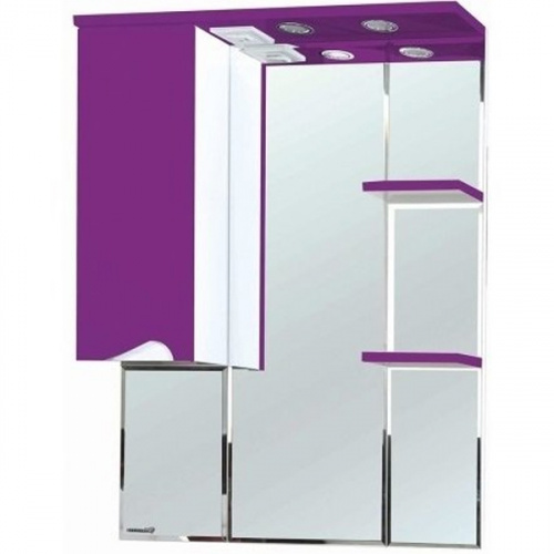 Зеркало со шкафом Bellezza Эйфория 80 L 4619113002410 с подсветкой Фиолетовое