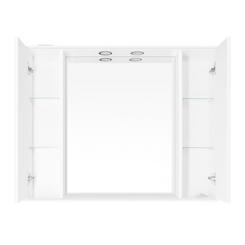 Зеркало со шкафом Style Line Олеандр 2 100 С с подсветкой Белый глянец фото 2