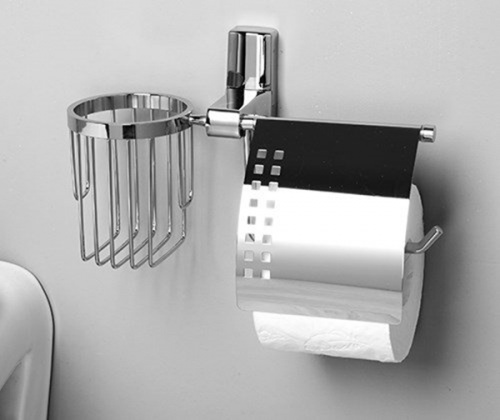 Держатель туалетной бумаги и освежителя воздуха WasserKRAFT Leine K-5059 Хром фото 2