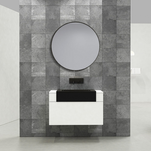 Комплект мебели для ванной Black&White Universe U901.800 подвесной Белый фото 6