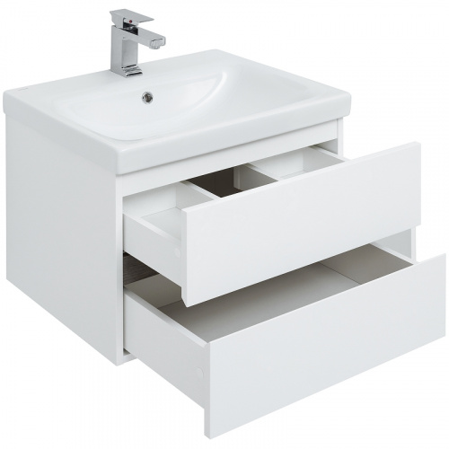 Комплект мебели для ванной Aquanet Беркли 60 258906 подвесной Белый Дуб рошелье фото 8