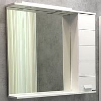 Зеркало со шкафом Comforty Модена М-90 00-00001641 с подсветкой Белое матовое