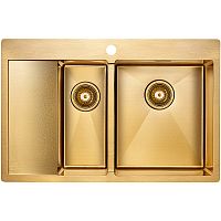 Кухонная мойка Paulmark Union 78 PM537851-BGR Брашированное золото