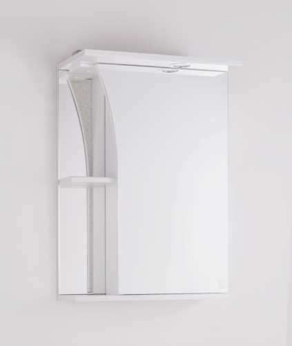 Зеркальный шкаф Style Line Эко стандарт Виола 50 С с подсветкой Белый глянец фото 7