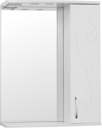Зеркало со шкафом Style Line Эко фьюжн Панда 65 С подсветкой Белый глянец