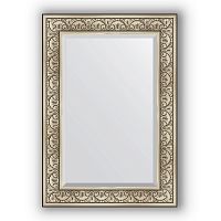 Зеркало Evoform Exclusive 100х70 Барокко серебро