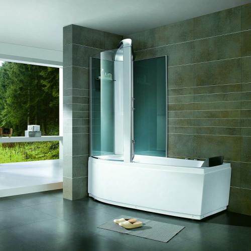 Акриловая ванна со шторкой и душевой системой Orans 170х85 OLS-BT-9501-L с гидромассажем фото 5