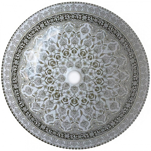 Раковина-чаша Bronze de Luxe Марракеш 40 1008G Белый глянец с декором фото 2