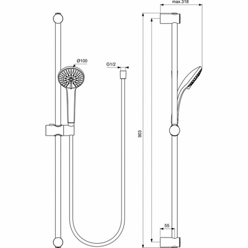 Комплект смесителей Ideal Standard Ceratherm T100 BC985AA Хром фото 8