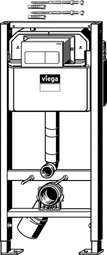 Инсталляция Viega Prevista Dry 771 997 для подвесных унитазов-биде с бачком, без клавиши смыва фото 2