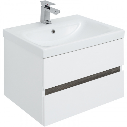 Комплект мебели для ванной Aquanet Беркли 60 258906 подвесной Белый Дуб рошелье фото 6